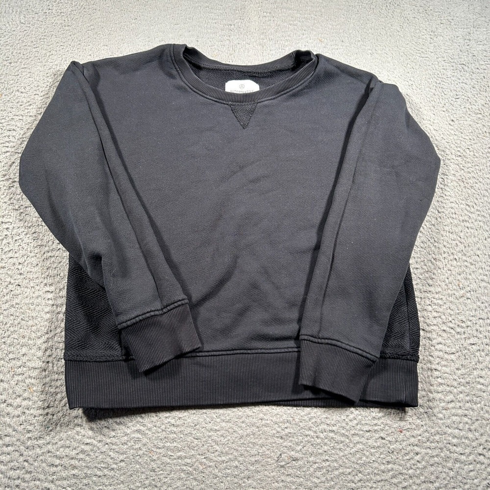 Alternative Pullover Fleece Sweatshirt Men Large Black Long Raglan Sleeve Casual